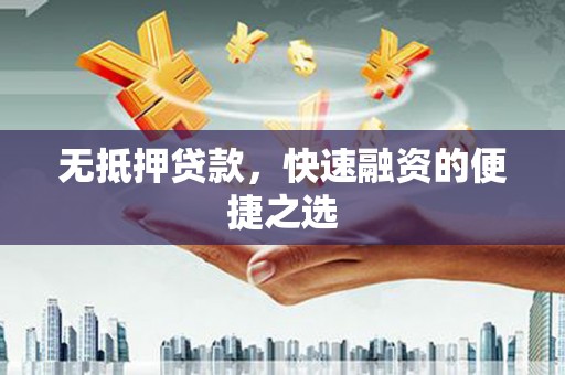 虎林无抵押贷款，快速融资的便捷之选