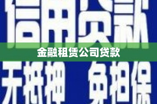 行唐金融租赁公司贷款