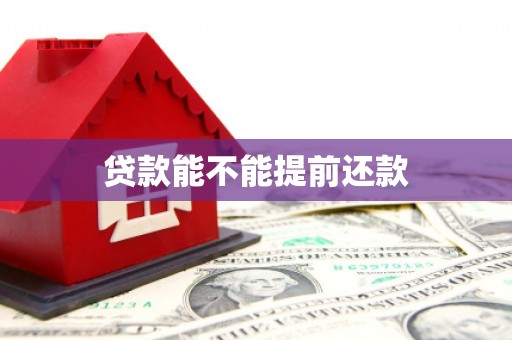 荔湾贷款能不能提前还款