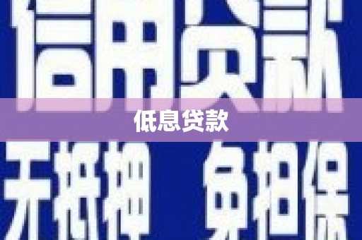 安定低息贷款