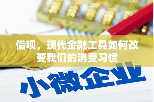 上街借呗，现代金融工具如何改变我们的消费习惯