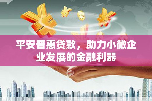 无为平安普惠贷款，助力小微企业发展的金融利器