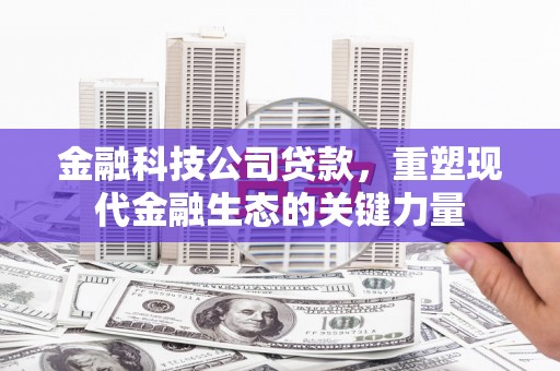 关西金融科技公司贷款，重塑现代金融生态的关键力量